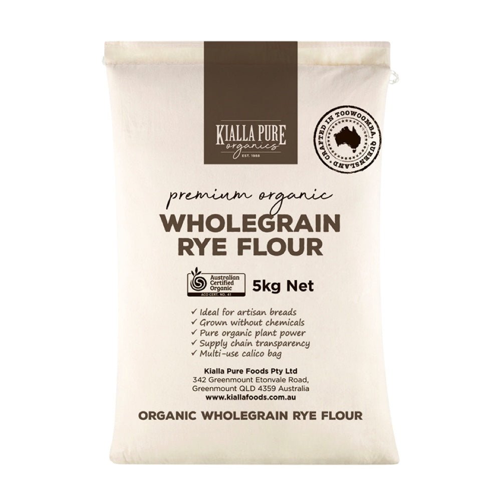 Kialla Organic Wholegrain Rye Flour 5kg - Eumarrah Pty Ltd