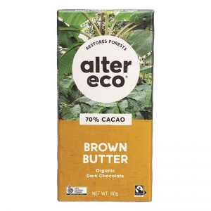 Alter Eco Organic Chocolate 80g - Brown Butter 70%