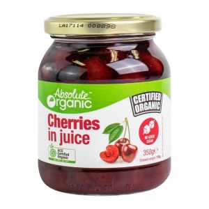 Absolute Organic Cherries In Juice 350g
