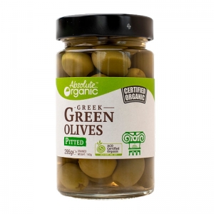 Absolute Organic Greek Green Pitted Olives 295g