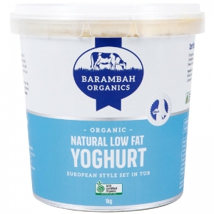 Barambah Organic Natural Yoghurt 1kg - Low Fat