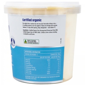 Barambah Organic Natural Yoghurt 1kg - Low Fat