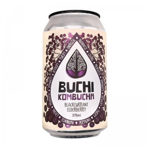 Buchi Organic Kombucha 375ml - Blackcurrant Elderberry