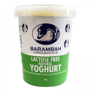 Barambah Organic Natural Yoghurt 500g - Lactose Free