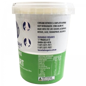 Barambah Organic Natural Yoghurt 500g - Lactose Free