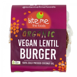Bite Me Vegan Lentil Burger 250g (2 Pack)