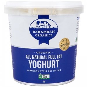 Barambah Organic All Natural Yoghurt 1kg - Full Fat