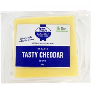 Barambah Organic Tasty Cheddar Cheese 250g