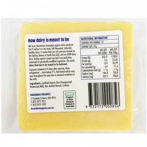 Barambah Organic Tasty Cheddar Cheese 250g