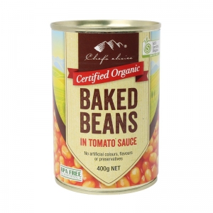 Chef's Choice Organic Baked Beans Can 400g