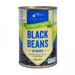 Chef's Choice Organic Black Beans Can 400g