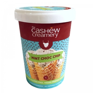 The Cashew Creamery Frozen Vegan Ice Cream Tub 1L - Mint Choc Chip