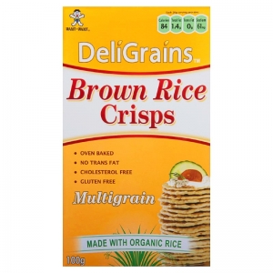 DeliGrains Organic Multigrains Brown Rice Crisps 100g
