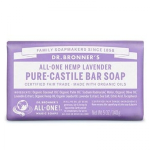 Dr Bronner's Organic Castile Soap Bar Lavender 140g