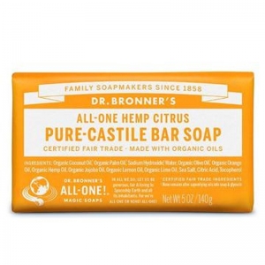 Dr Bronner's Organic Castile Soap Bar Citrus 140g