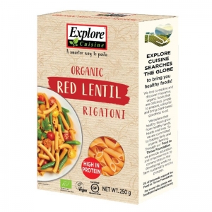 Explore Cuisine Organic Red Lentil Rigatoni 250g
