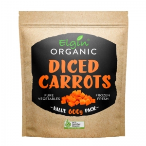 Elgin Frozen Organic Diced Carrot 600g