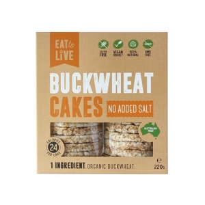 Eat To Live Organic Buckwheat Cakes No Added Salt 220g