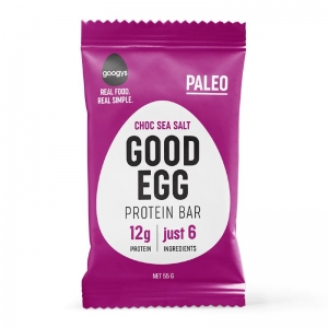Googys Good Egg Protein Bar 55g - Choc Sea Salt