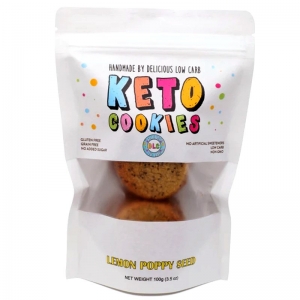 Delicious Low Carb Keto Cookies 100g - Lemon Poppy Seed