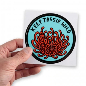 Keep Tassie Wild Waratah Sticker