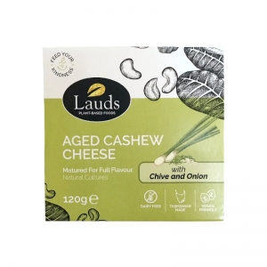 Lauds Vegan Aged Cashew Cheese 120g - Chive & Onion