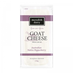 Meredith Dairy Goat Cheese Fresh Chevre 150g - Australian Native Pepperberry