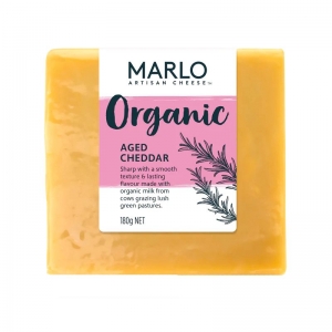 Marlo Organic Aged Cheddar Cheese 180g