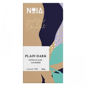 Noia Dark Chocolate 80g - Plain Dark With Reishi