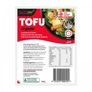 Nutrisoy Organic Tofu Plain 750g