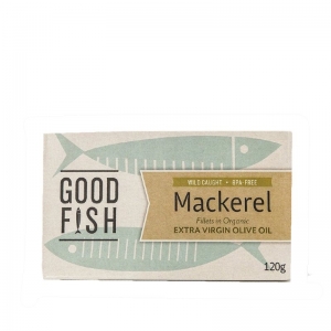 Good Fish Mackerel Fillets In Organic Extra Virgin Olive Oil 120g