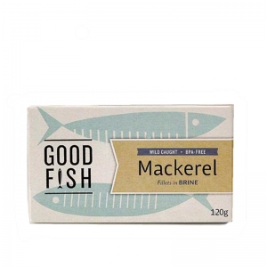 Good Fish Mackerel Fillets In Brine 120g
