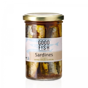 Good Fish Sardines In Organic Extra Virgin Olive Oil Jar 195g