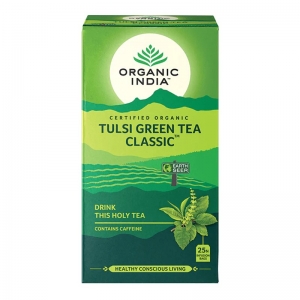 Organic India Tulsi Green Tea Classic Tea Bags 52.5g (25 Bags)