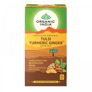 Organic India Tulsi Turmeric Ginger Tea Bags 52.5g (25 Bags)