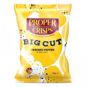 Proper Crisps Big Cut Chips 140g - Cracked Pepper & Sea Salt