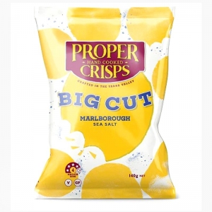 Proper Crisps Big Cut Chips 140g - Marlborough Sea Salt