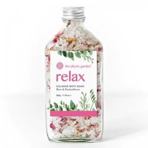 The Physic Garden Calming Bath Soak 220g - Relax (Rose & Passionfruit)