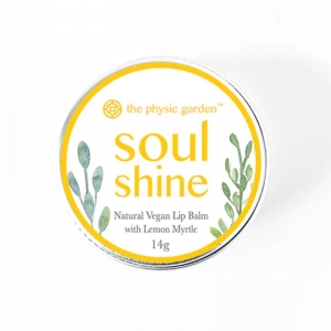 The Physic Garden Vegan Lip Balm - Soul Shine 14g (Lemon Myrtle)