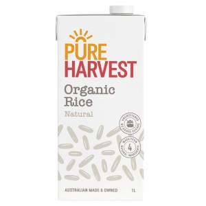 Pure Harvest Organic Rice Milk Natural 1L
