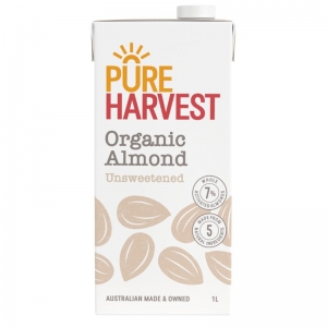 Pure Harvest Organic Unsweetened Almond Milk Activated 1L