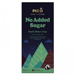 Pico No Added Sugar Fair Trade Chocolate 80g - Dark Mint Crisp