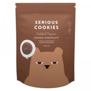 Serious Food Co Organic Double Chocolate Chip Cookies 170g