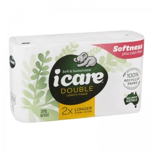 iCare Double Length Toilet Paper (6 Pack)