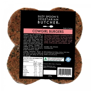 Suzy Spoon Vegan Cowgirl Burgers 400g (4 Pack)