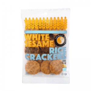 Spiral Rice Crackers 75g - White Sesame