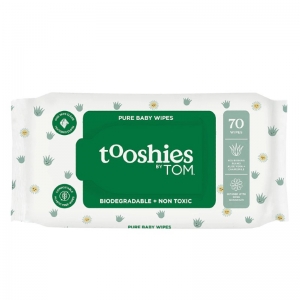 Tom Organic Tooshies Pure Water Baby Wipes (70 Pack)