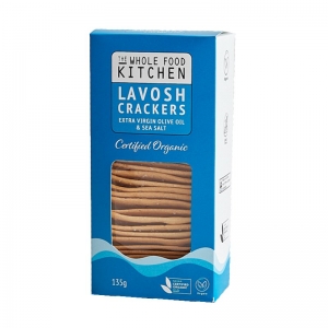The Whole Food Kitchen Organic Lavosh Crackers 135g - Sea Salt
