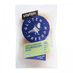 Venerdi Gluten Freedom Hemp & Rosemary Sourdough Buns 265g (4 Pack)